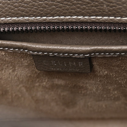Celine Drummed Calfskin Nano Luggage Souris 6 of 10
