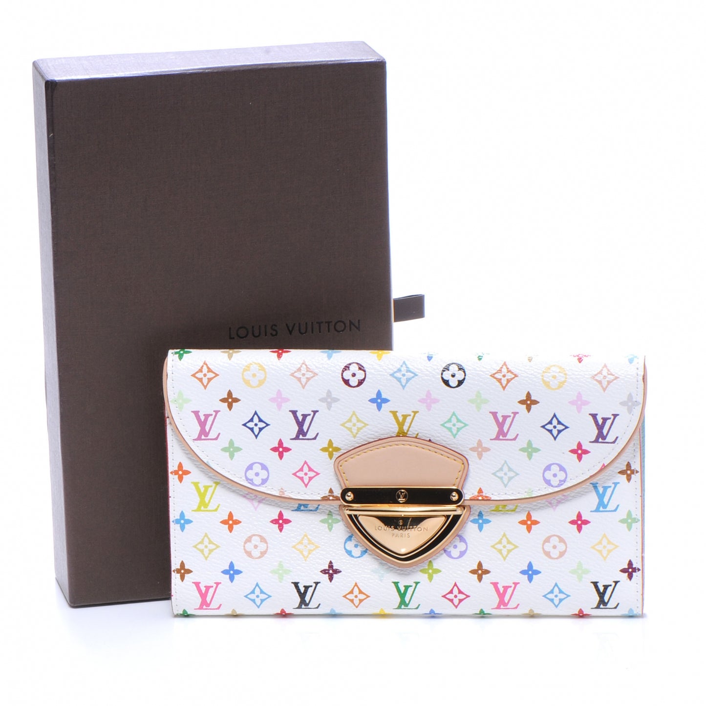 Monogram Multicolor Eugenie Wallet White