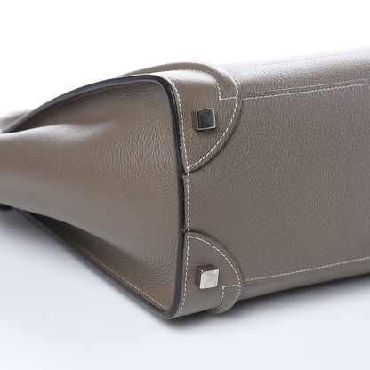 Celine Drummed Calfskin Micro Luggage Souris 9 of 11