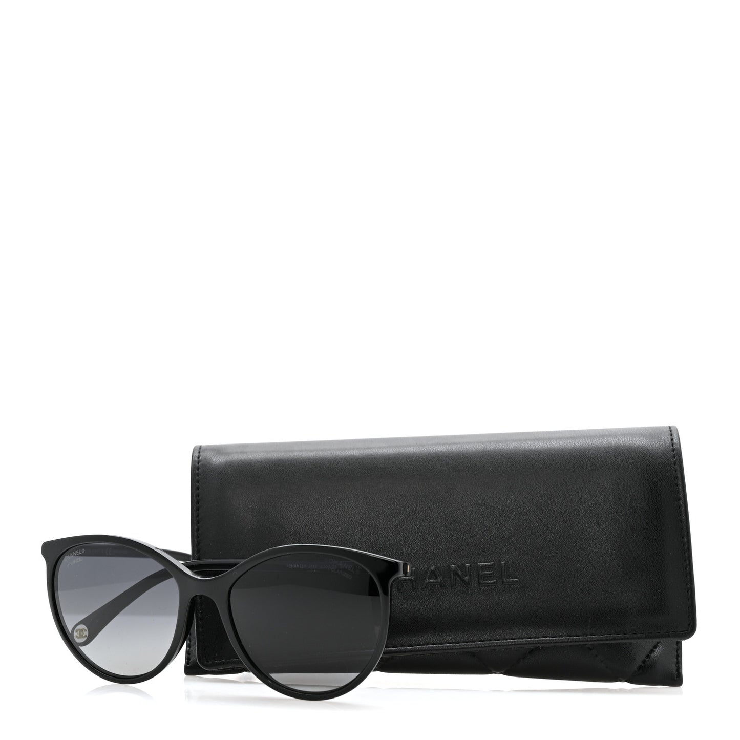 Acetate Pantos Cat Eye Sunglasses 5448 Black
