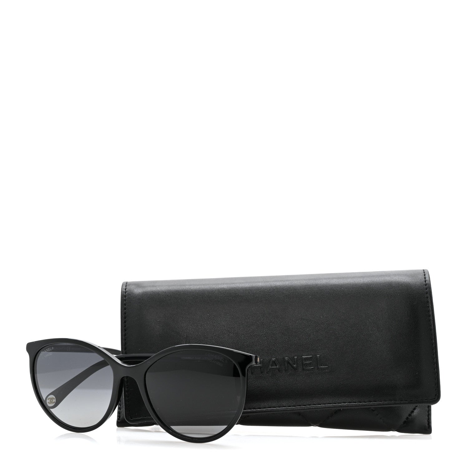 Chanel Acetate Pantos Cat Eye Sunglasses 5448 Black 8 of 8