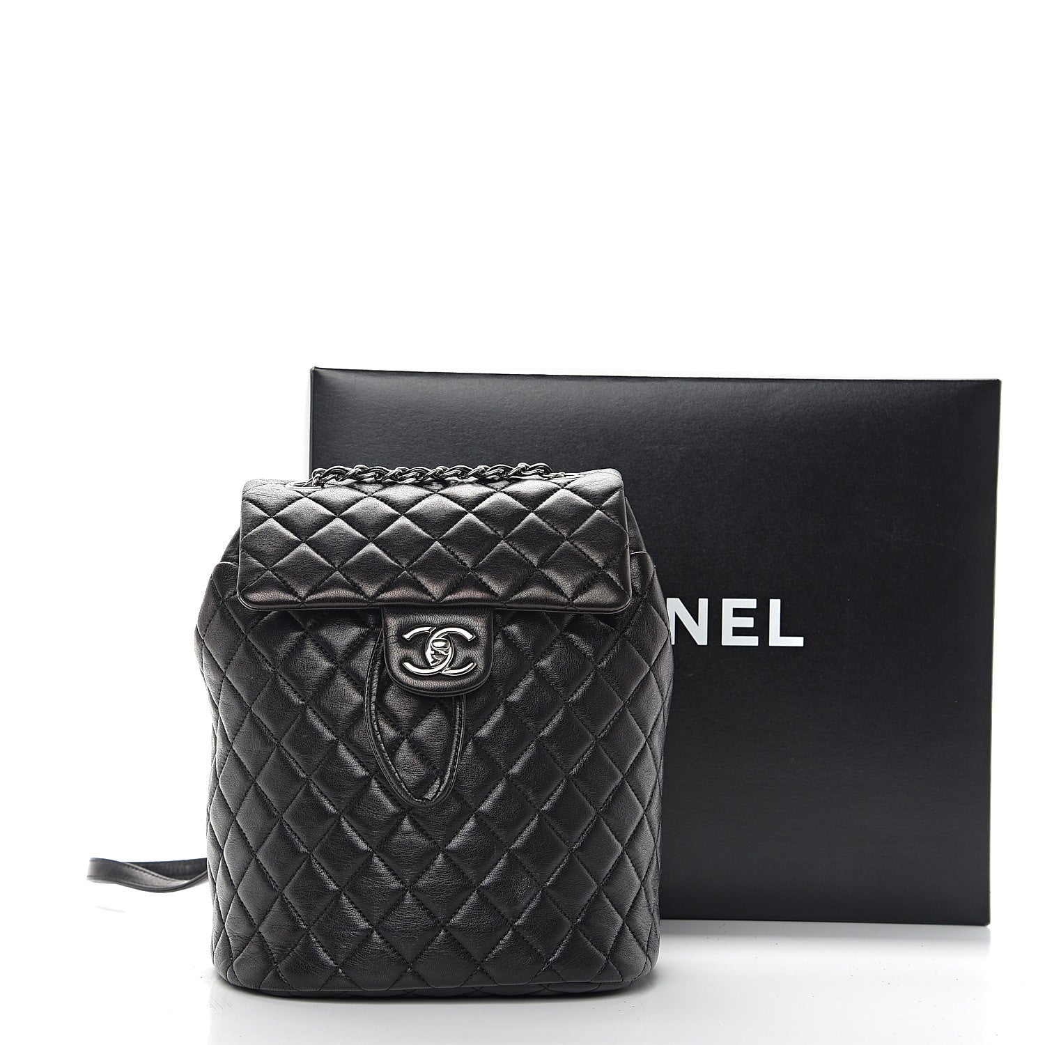 Chanel Lambskin Quilted Small Urban Spirit Backpack Black 14 of 14