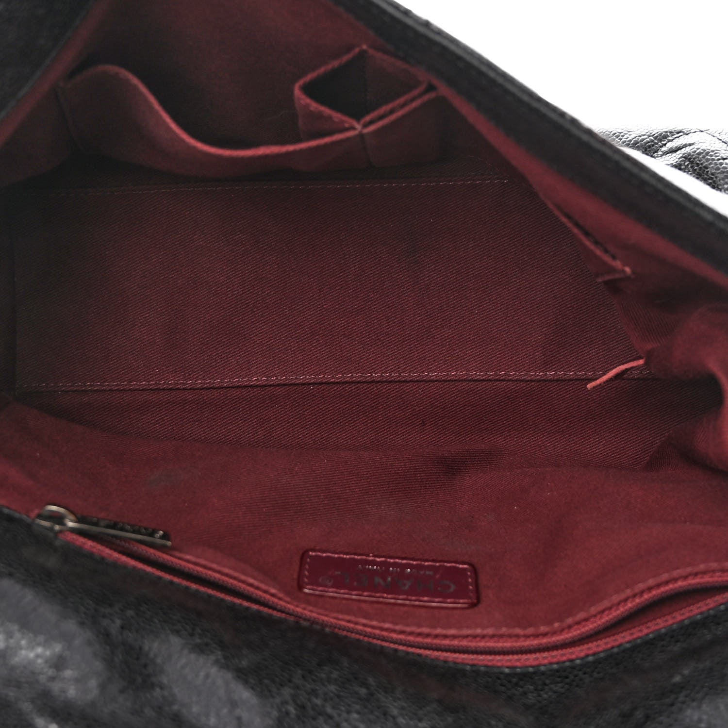 Chanel Crumpled Grained Calfskin Jumbo CC Crave Flap Black 5 of 10