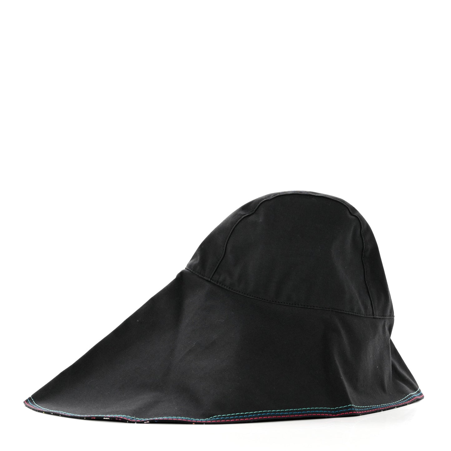 Cotton Monogram Multicolor Printed Reversible Hiker Hat Black