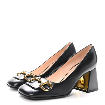 Gucci Malaga Kid Horsebit 75mm Pumps 37 Black 3 of 9