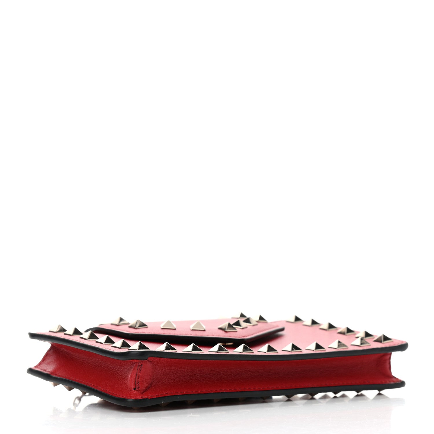 Valentino Garavani Calfskin Rockstud Phone Case With Chain Rosso Valentino 4 of 10