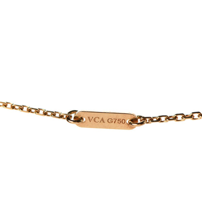Van Cleef & Arpels 18K Yellow Gold Mother of Pearl Sweet Alhambra Butterfly Pendant Necklace 6 of 6