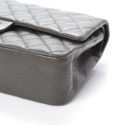 Chanel Caviar Quilted Medium Double Flap Grey 10 of 10