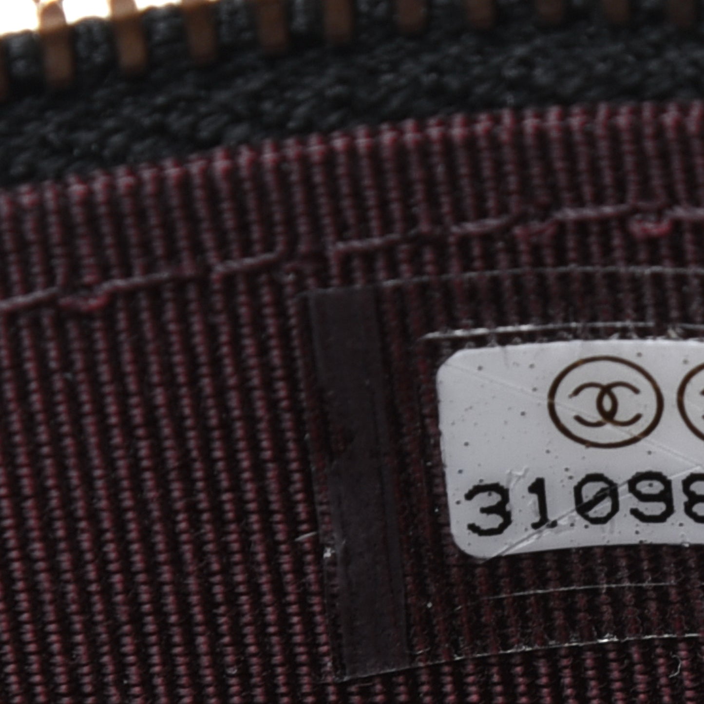 Caviar Quilted Mini Vanity Case With Chain Black