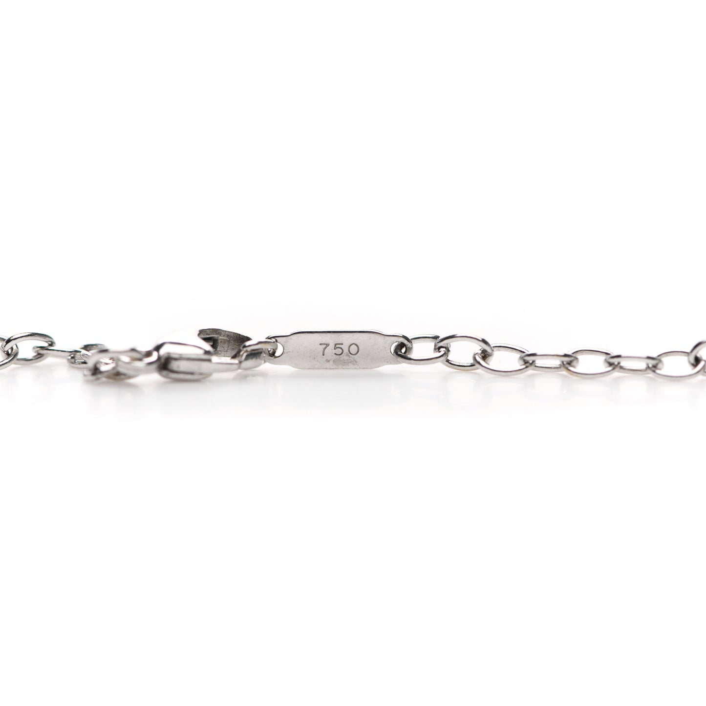 18K White Gold Diamond Pearl Dragonfly Station Necklace