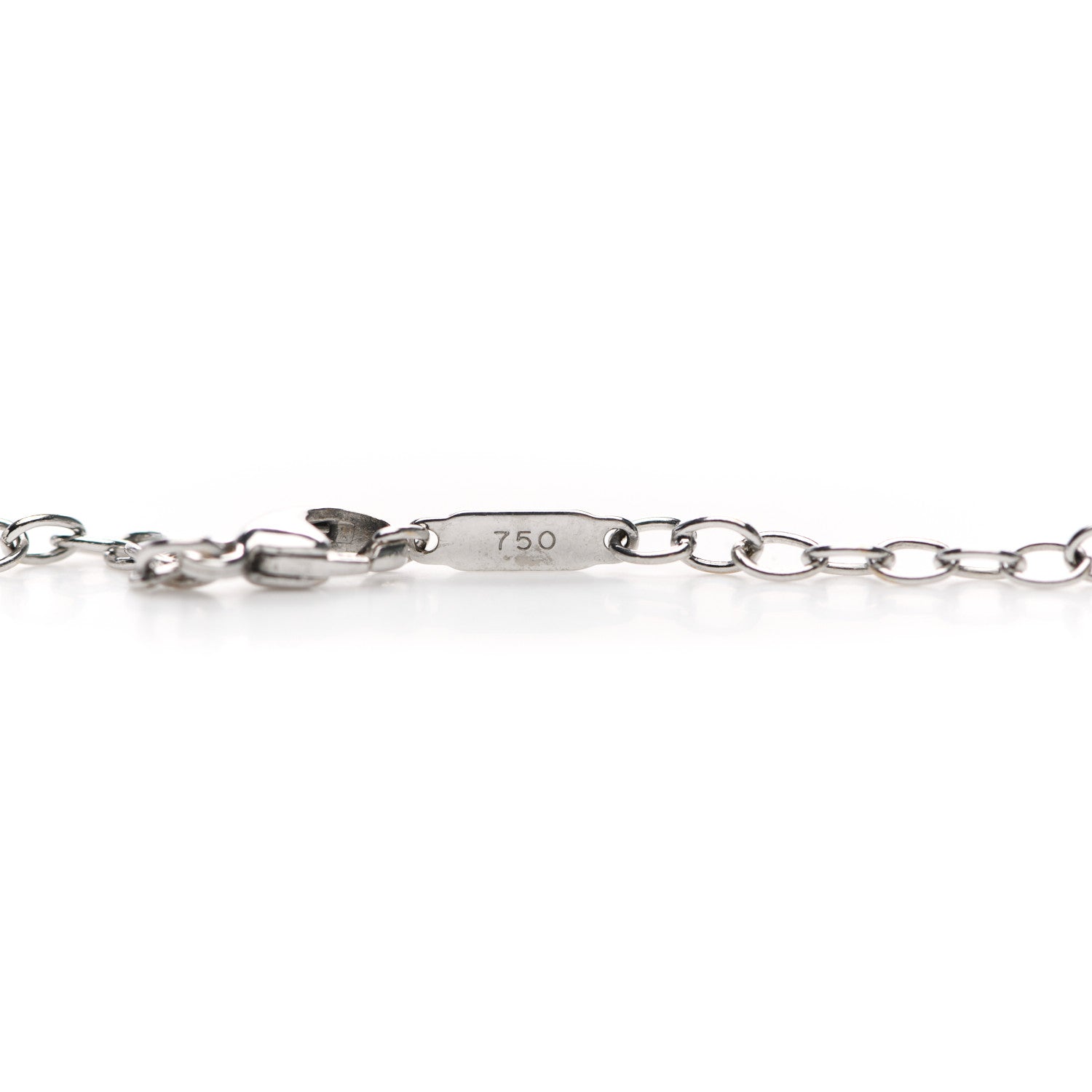 Tiffany 18K White Gold Diamond Pearl Dragonfly Station Necklace 4 of 6