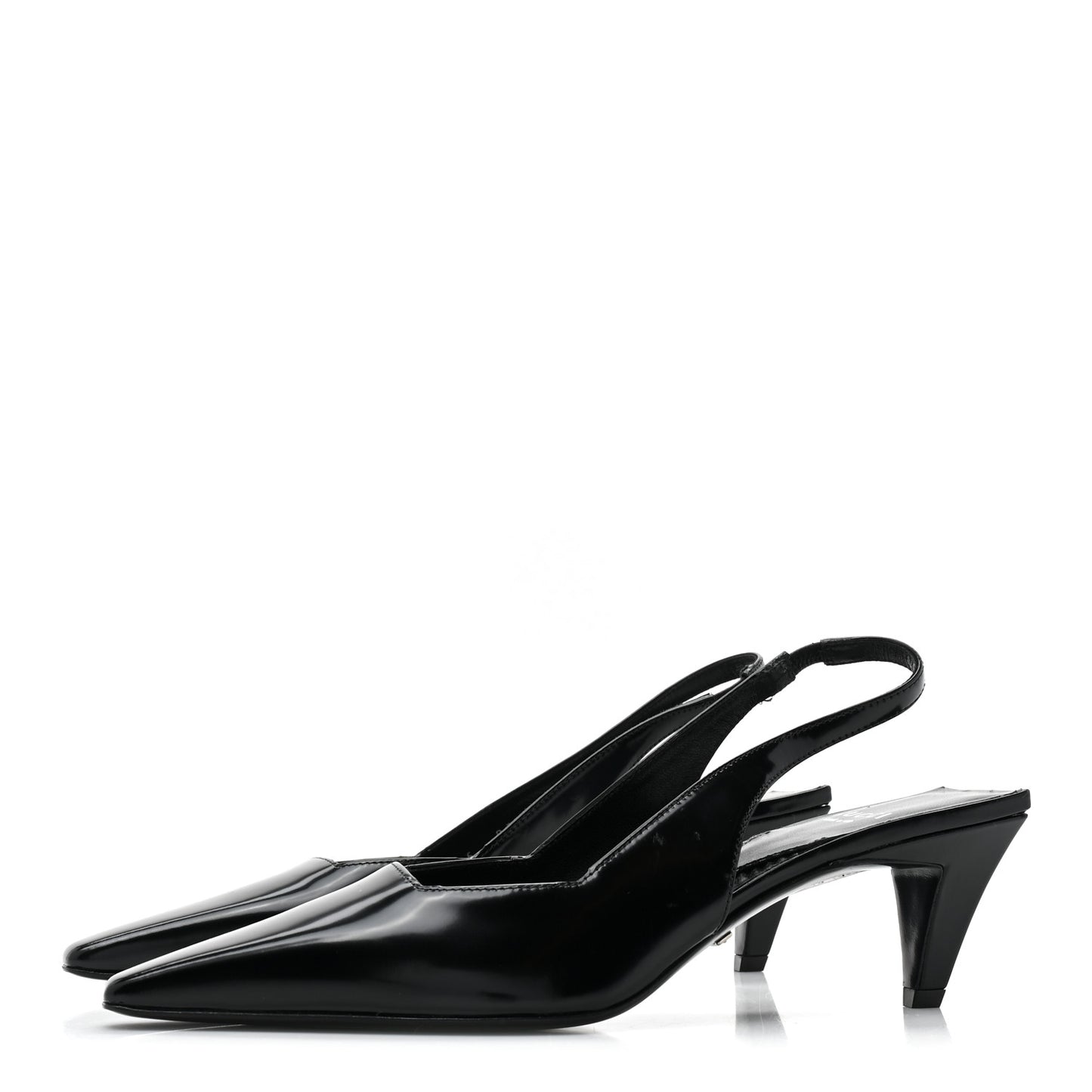 Nappa Mallory Pointed Toe Slingback Sandal 35 Black