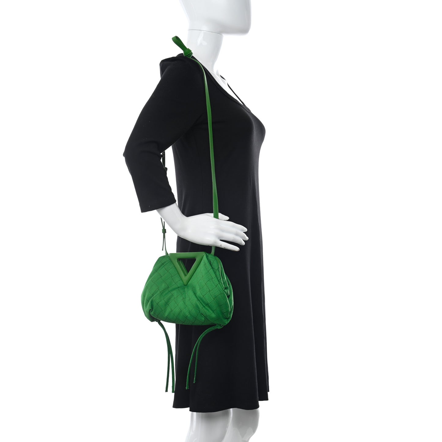 Fabric Intrecciato Small The Point Triangle Bag Parakeet