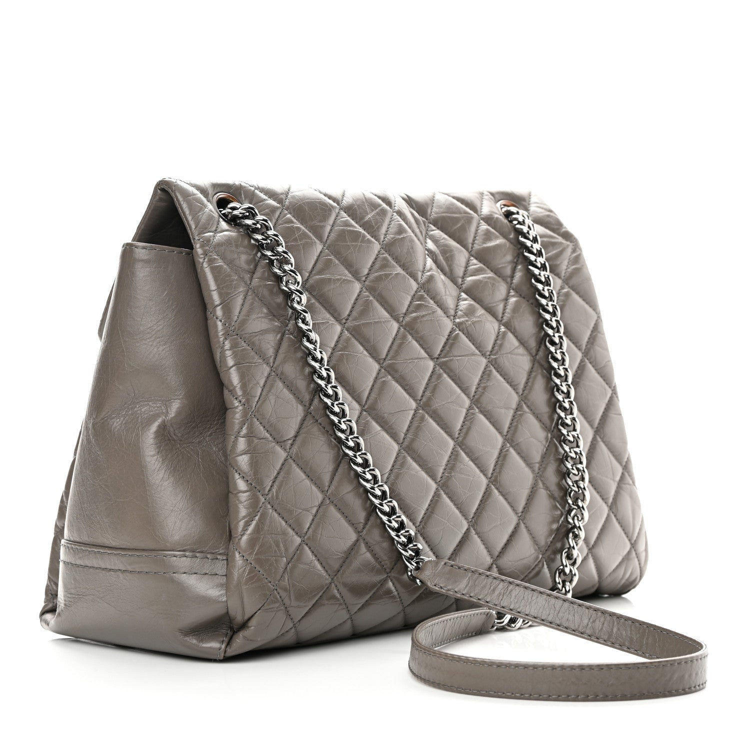 Chanel Aged Calfskin Medium Lady Pearly Flap Grey 3 of 16