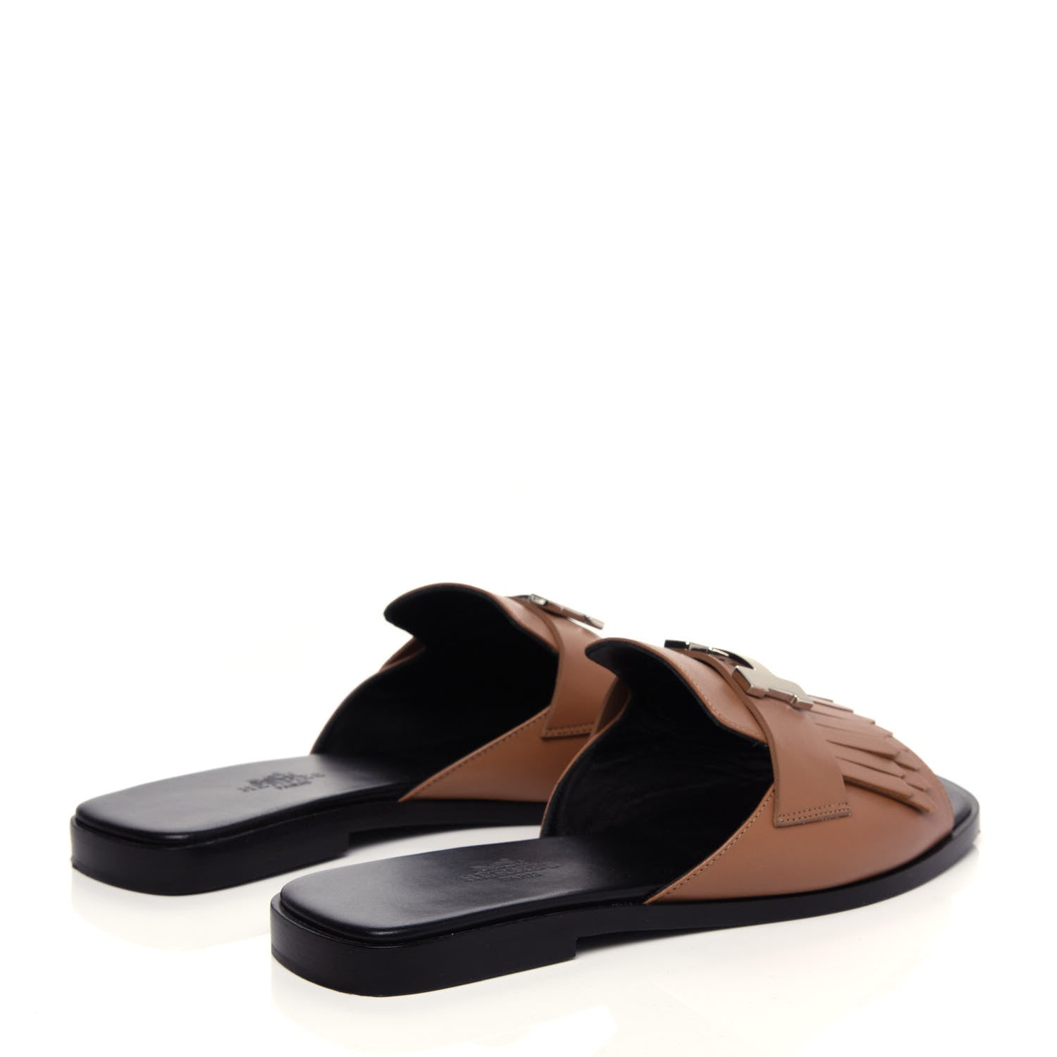 Hermes Calfskin Auteuil Sandals 36 Marron Havane 4 of 10
