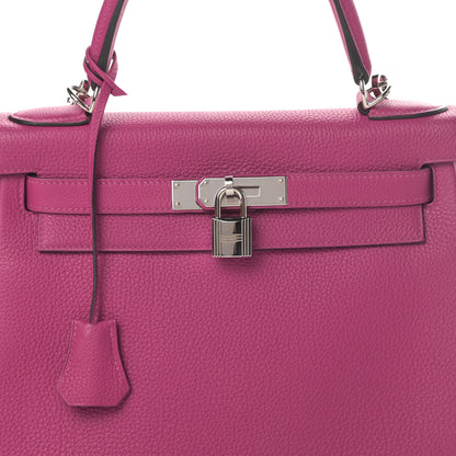 Hermes Togo Kelly Retourne 28 Rose Pourpre 8 of 11