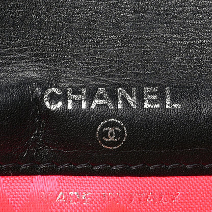 Chanel Calfskin Quilted Cambon Flap Wallet Black White 6 of 6