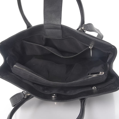 Chanel Calfskin Cerf Executive Shopper Tote Black 6 of 8