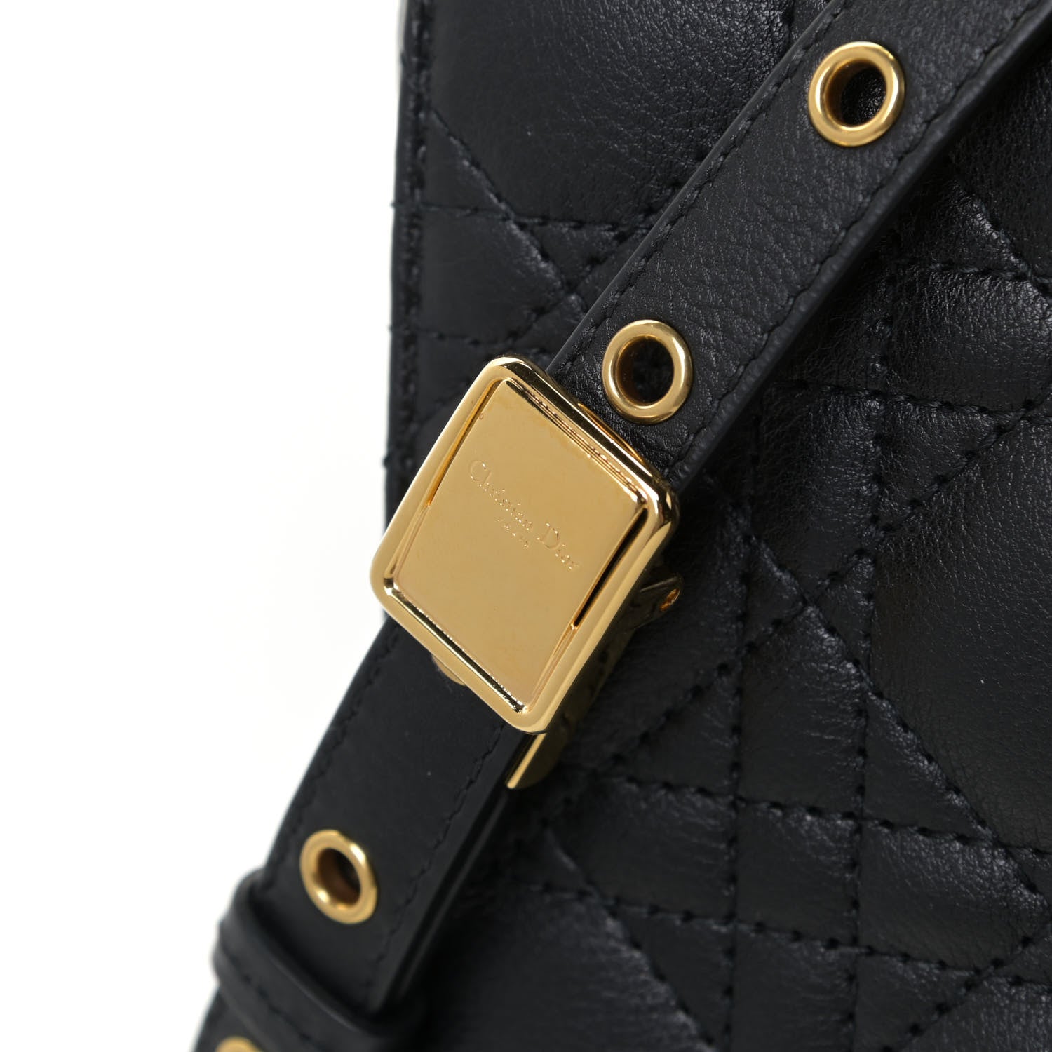 Christian Dior Lambskin Cannage Large Caro Bag Black 12 of 12