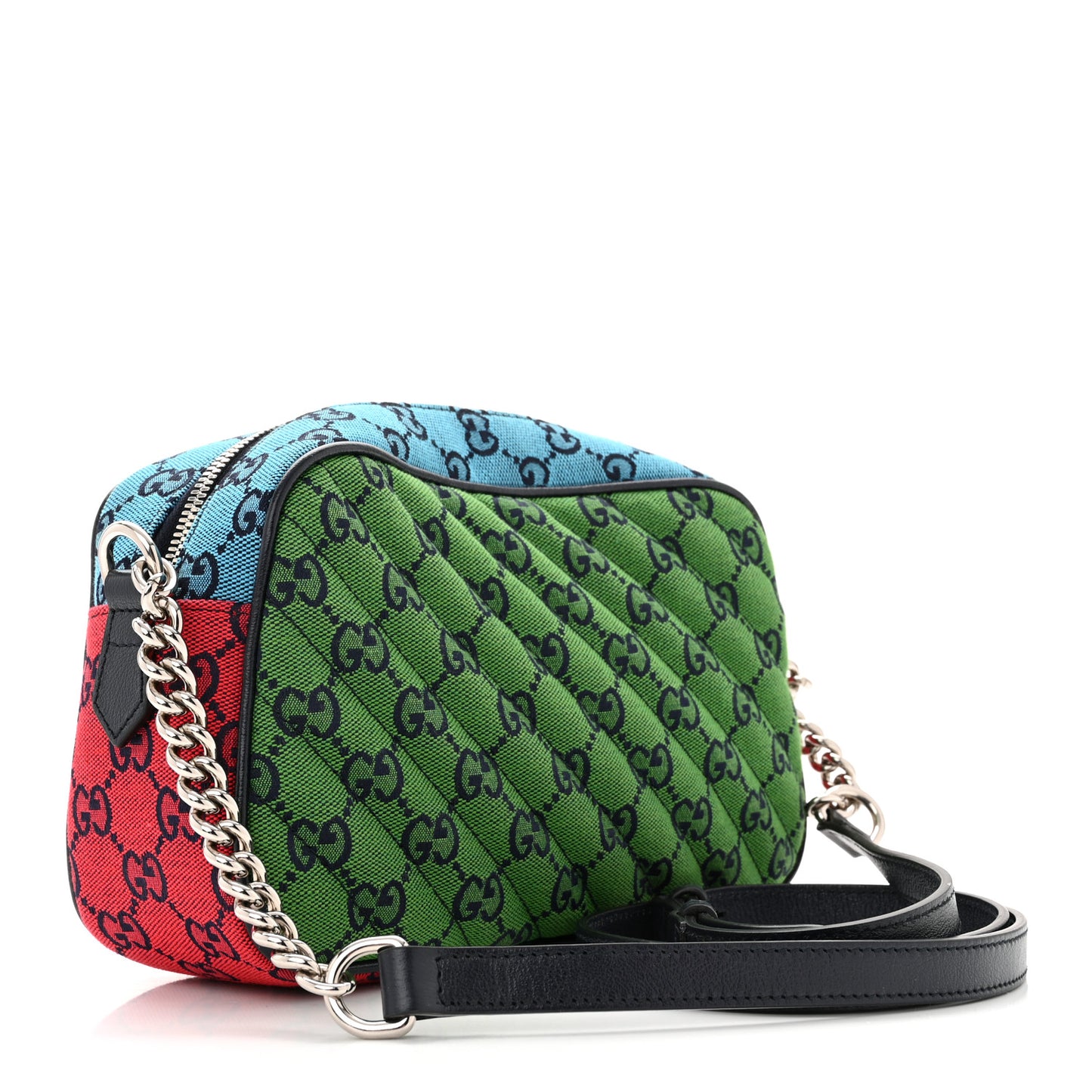 Monogram Multicolor Matelasse Diagonal Small GG Marmont Chain Shoulder Bag Pink Blue Green Red Light Blue