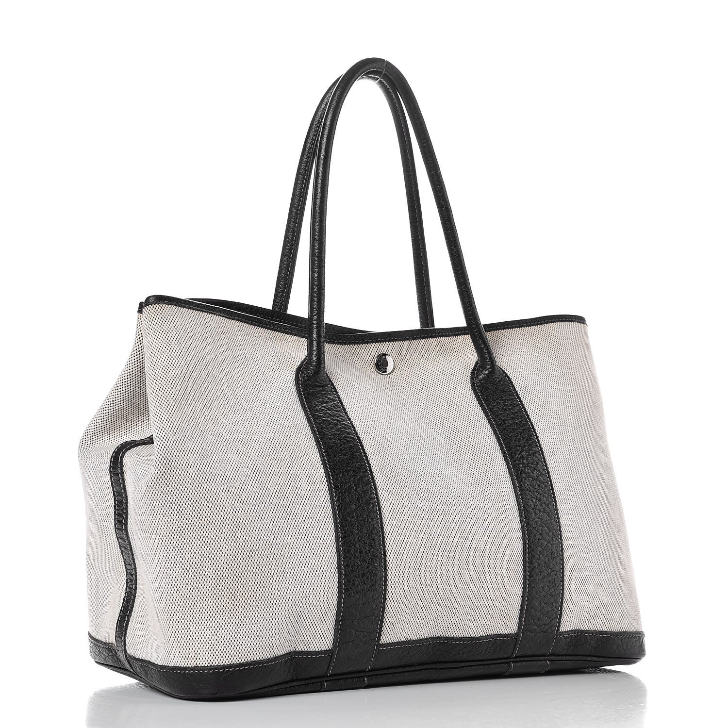 Hermes Buffle Skipper Toile Garden Party 36 MM Tote Black 3 of 10