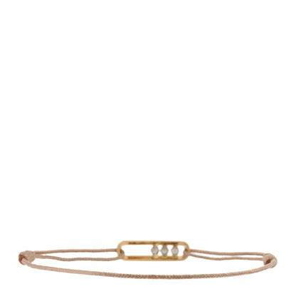 Messika 18K Yellow Gold Diamond Cord Care Bracelet Biege 2 of 4