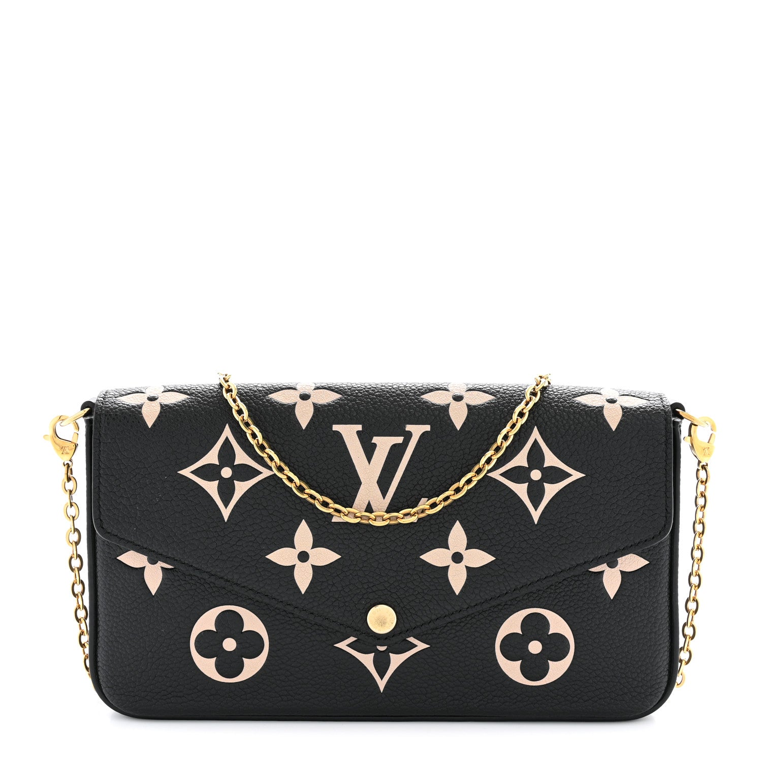 Louis Vuitton Empreinte Monogram Giant Felicie Pochette Black Beige 1 of 11