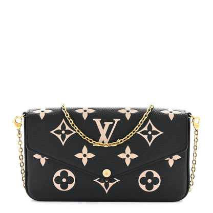 Louis Vuitton Empreinte Monogram Giant Felicie Pochette Black Beige 1 of 11