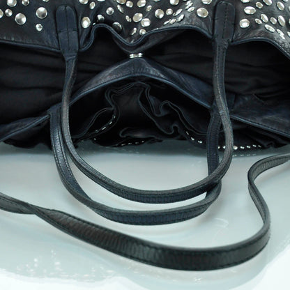 Valentino Garavani Leather Studded Petale Tote Black 8 of 12