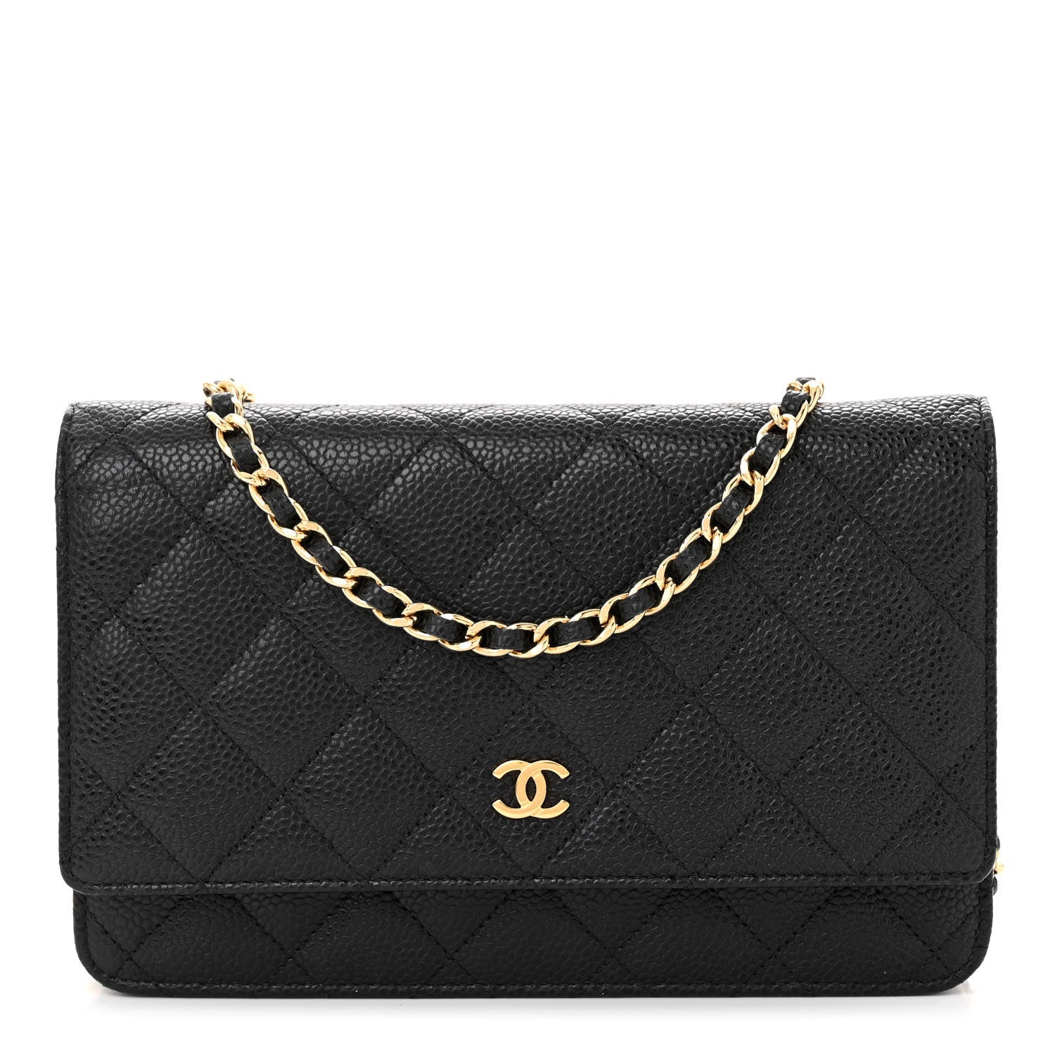 Chanel Caviar Quilted Wallet on Chain WOC Black 1 of 13