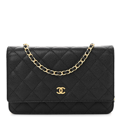 Chanel Caviar Quilted Wallet on Chain WOC Black 1 of 13