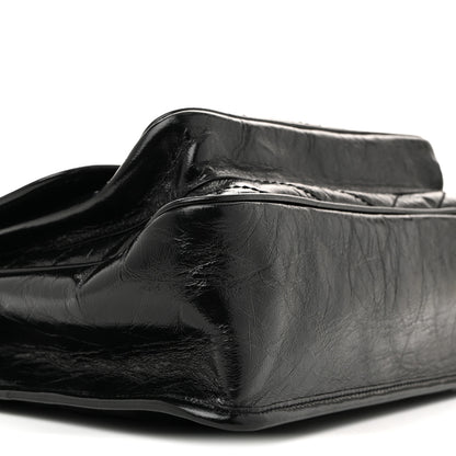 Saint Laurent Crinkled Calfskin Matelasse Monogram Large Niki Chain Satchel Black 9 of 12