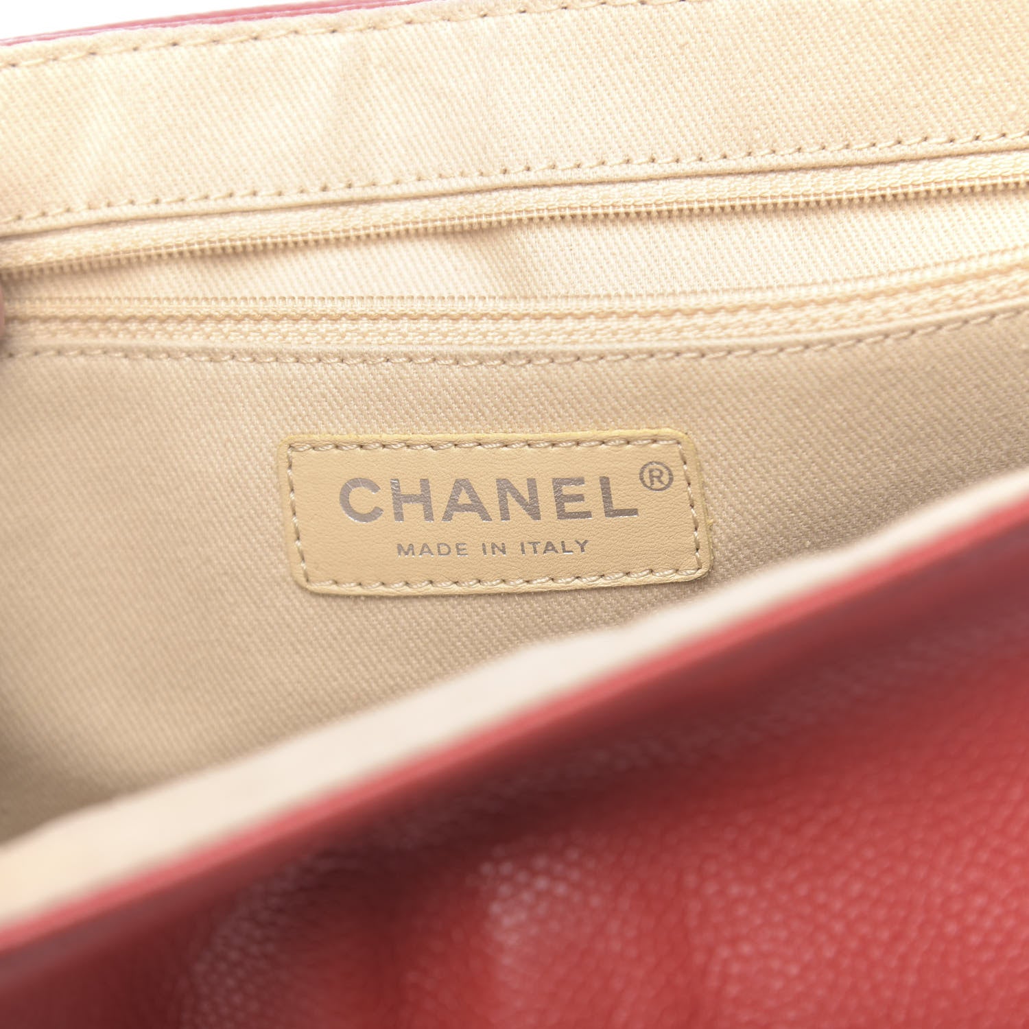 Chanel Caviar Large Half Moon Flap Red 6 of 10