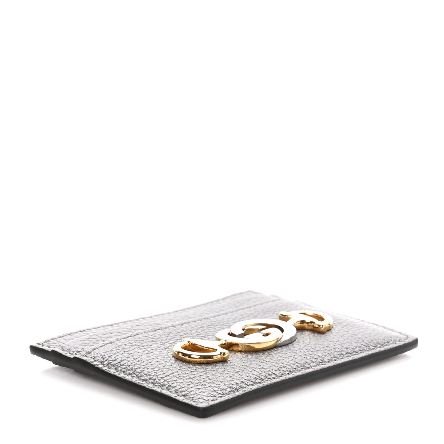 Grainy Calfskin Zumi Card Holder Dusty Grey