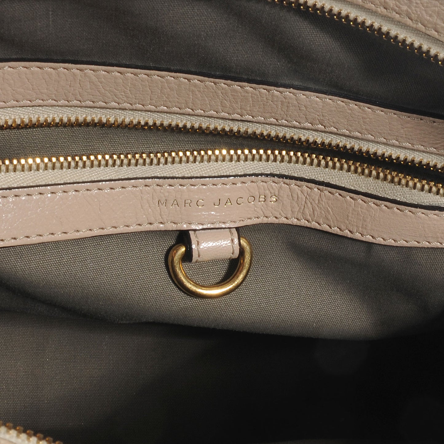 Goatskin Lacquered Quilting Class Satchel Ivory