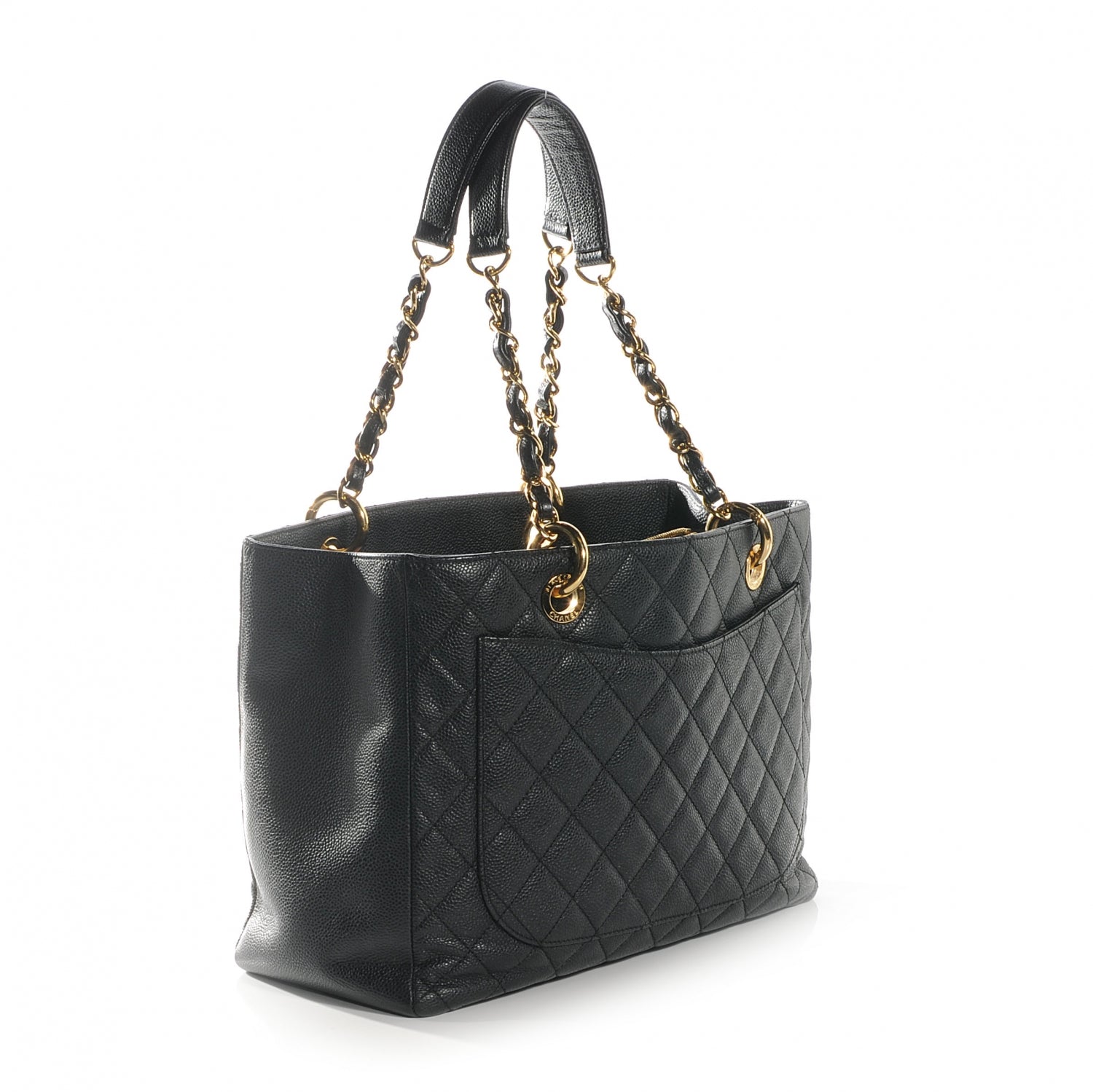 Chanel Caviar Grand Shopping Tote GST Black 3 of 7