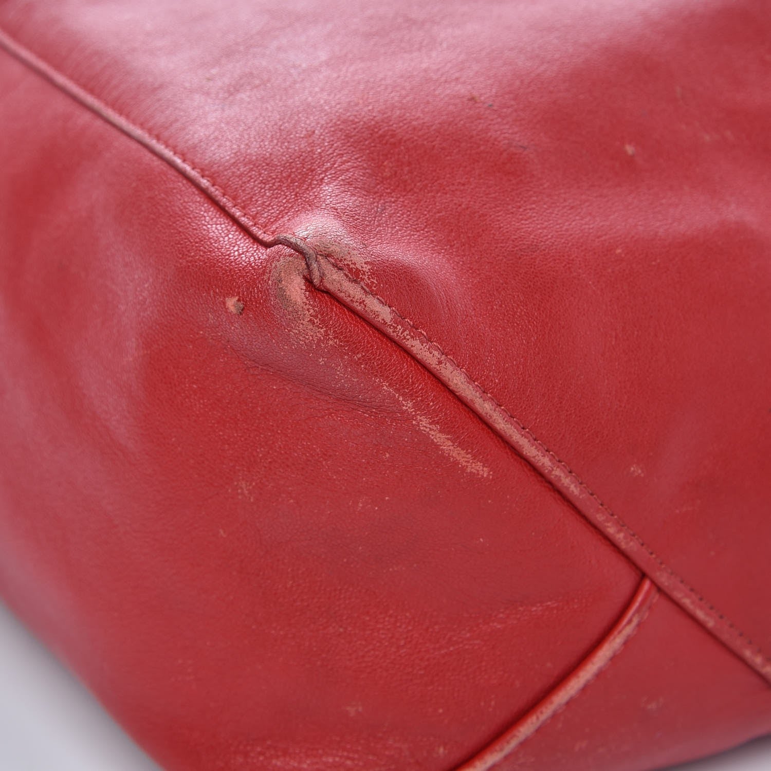 Celine Lambskin Vertical Bi-Cabas Beige Red 16 of 21