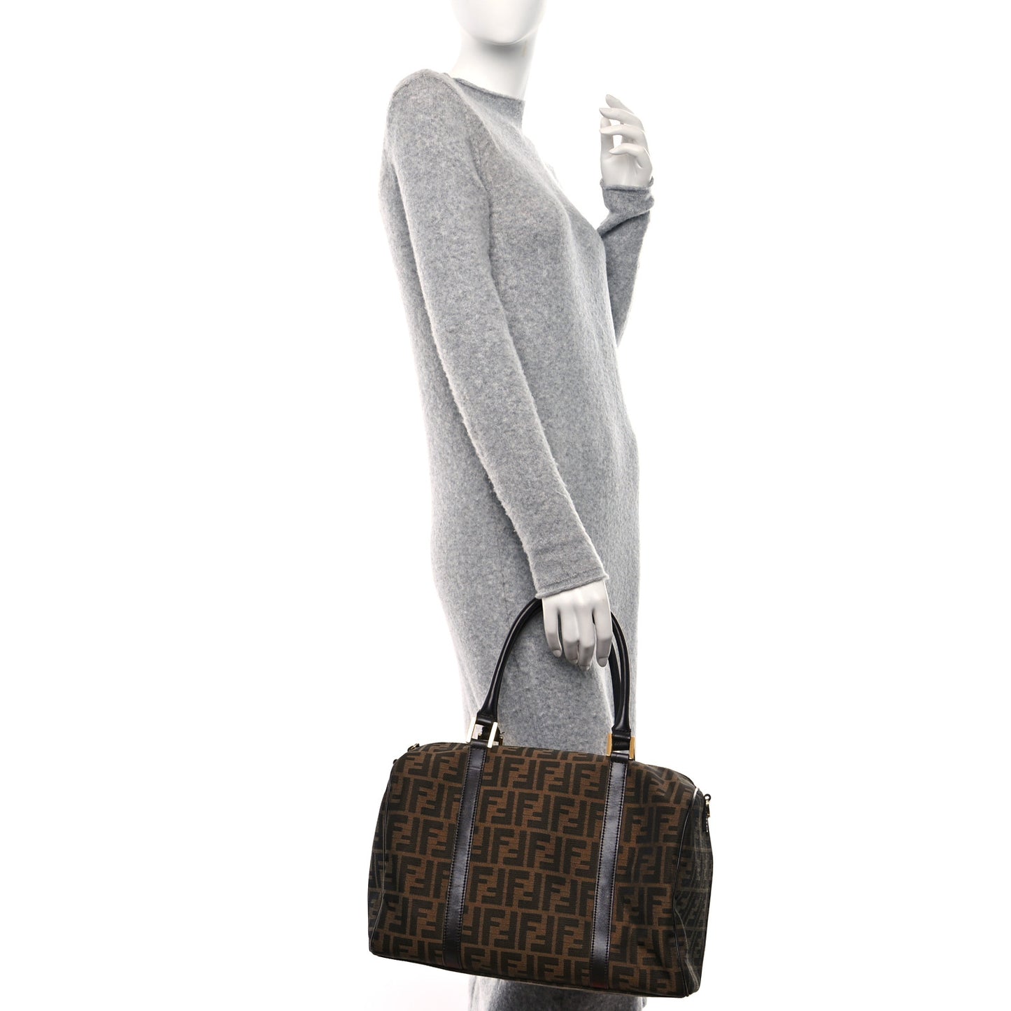 Zucca Medium Convertible Boston Satchel Tobacco Brown