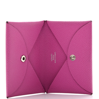 Hermes Epsom Calvi Card Case Magnolia 5 of 7