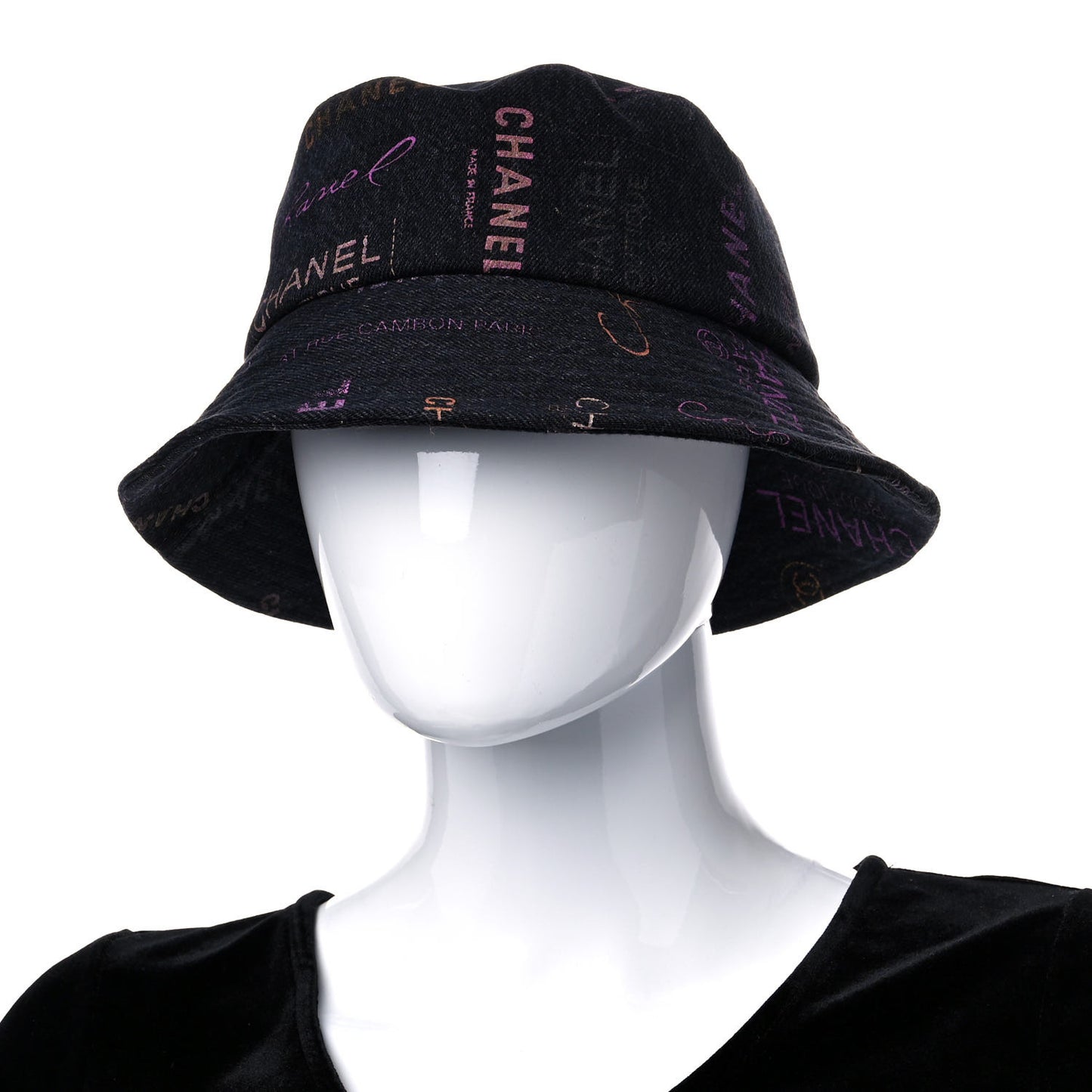 Denim Mood Cloche Bucket Hat M Black