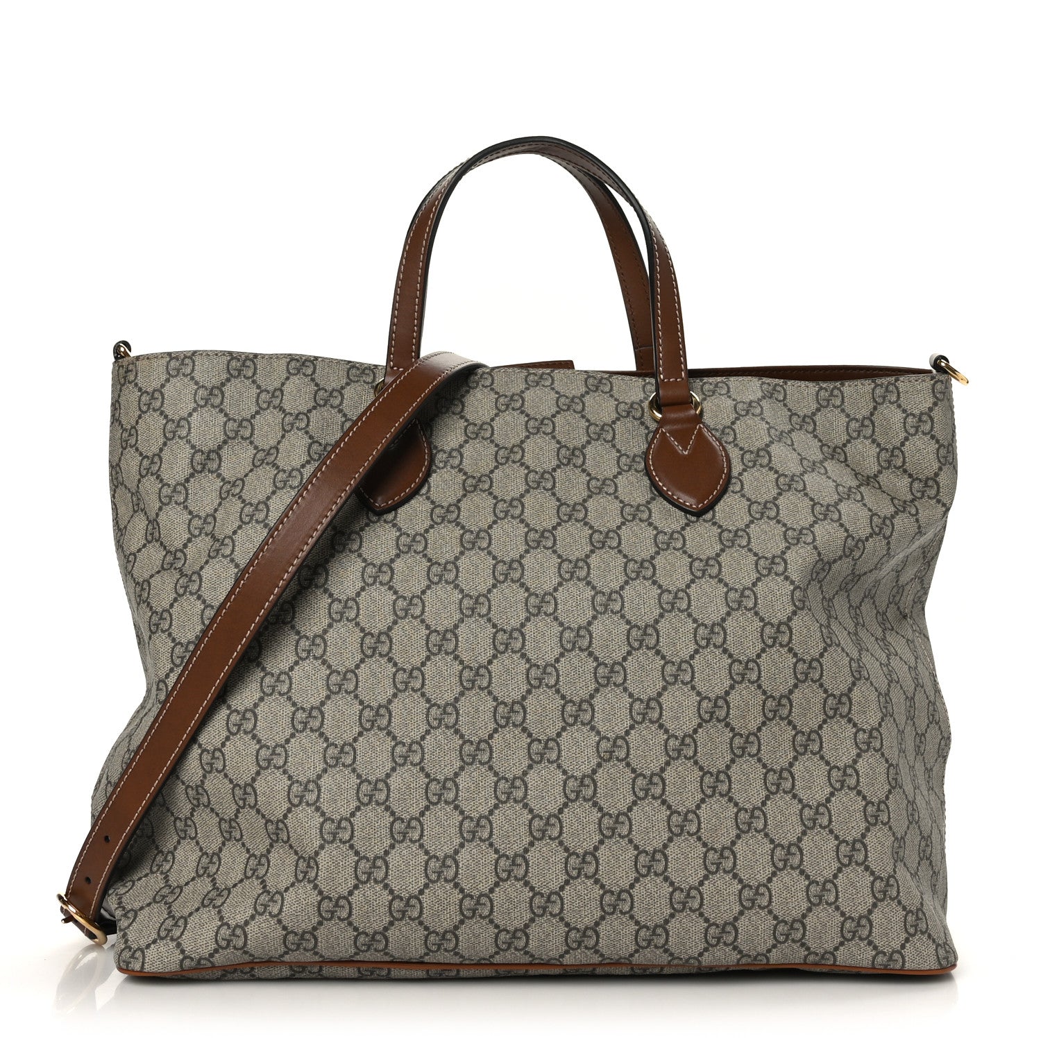 Gucci Soft GG Supreme Monogram Medium Crossbody Tote Beige Cuir 1 of 9