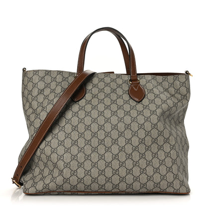 Gucci Soft GG Supreme Monogram Medium Crossbody Tote Beige Cuir 1 of 9
