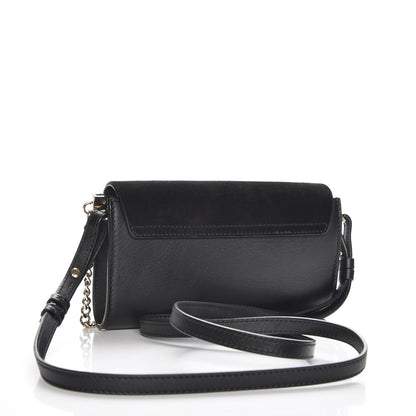 Chloe Suede Calfskin Mini Faye Shoulder Bag Black 3 of 7