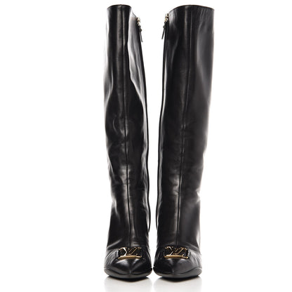 Louis Vuitton Calfskin LV High Boots 39 Black 2 of 11