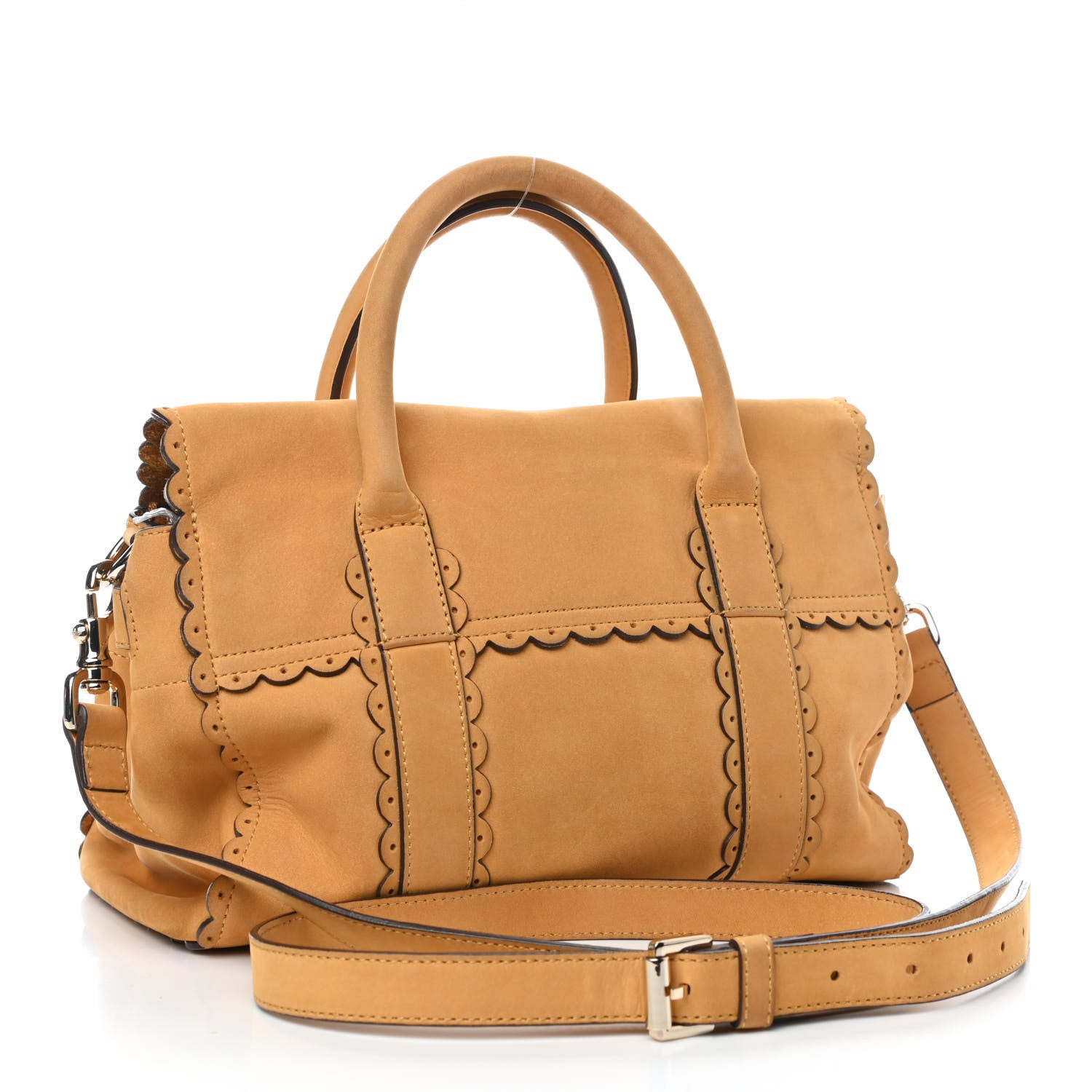 Mulberry Smooth Nubuck Small Cookie Bayswater Satchel Deep Amber 3 of 9