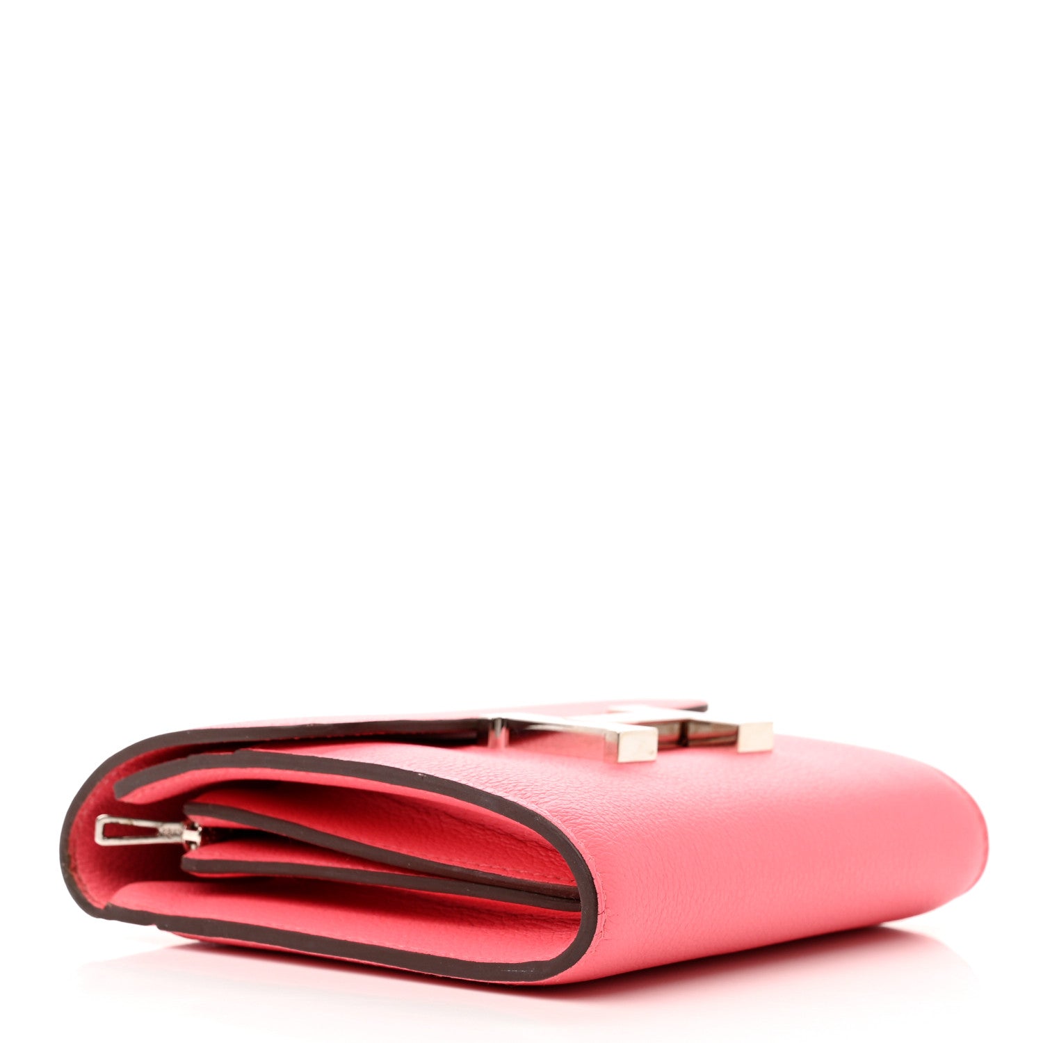 Hermes Evercolor Constance Compact Passant Wallet Rose Azalee 4 of 10
