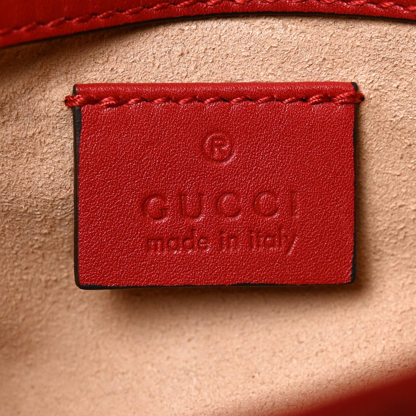 Calfskin Matelasse Super Mini GG Marmont Shoulder Bag Hibiscus Red