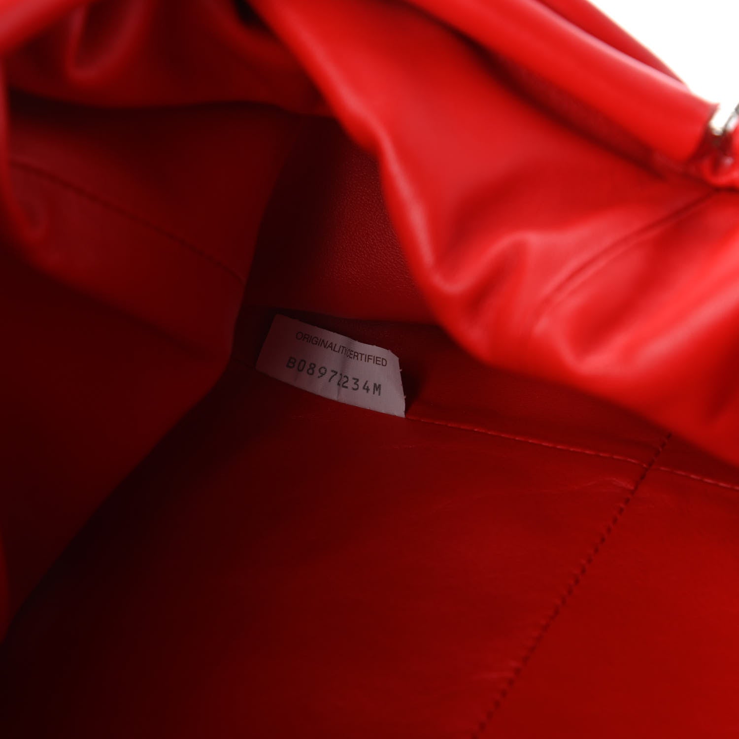 Bottega Veneta Smooth Butter Calf The Pouch Oversized Clutch Bright Red 9 of 10