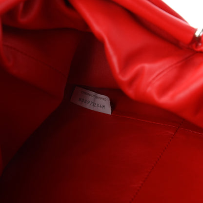 Bottega Veneta Smooth Butter Calf The Pouch Oversized Clutch Bright Red 9 of 10