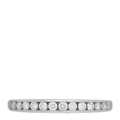 Tiffany Platinum Diamond 3mm Half Circle Wedding Band Ring 49 5 1 of 5